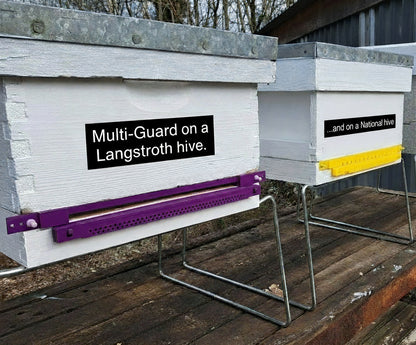 Hive-Five Multi-Giard on a Langstroth and a National Hive as a comparison
